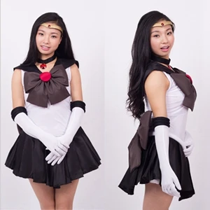 

Anime The Sailor Moon Meiou Setsuna Cosplay Costume Full Set Halloween Stage Party New Fashion Figure Cosplay Suit Drop Ship