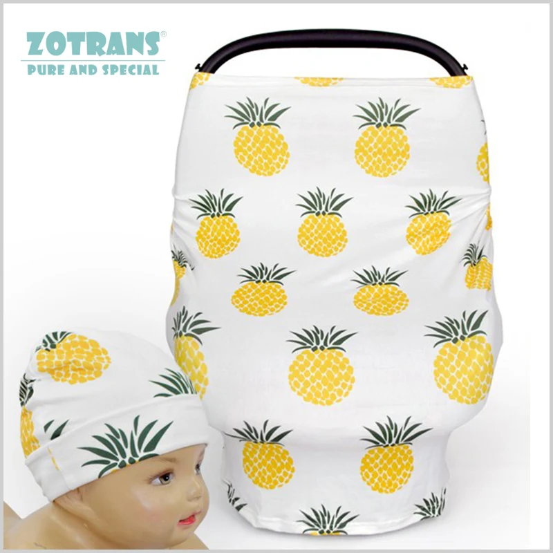 Mum Nursing Cover Scarf for Breastfeeding Friut Pineapple Baby Car Seat Canopy Shopping Cart Cover for Babies Multifunction Cape Mum Nursing Cover Scarf for Breastfeeding Friut Pineapple Baby Car Seat Canopy Shopping Cart Cover for Babies Multifunction Cape
