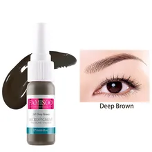 Famisoo 15 мл темно-коричневый чернила татуировки постоянный макияж с микроволокном пигмента татуировки тела пигмент живописи тушью для татуировки pigmento