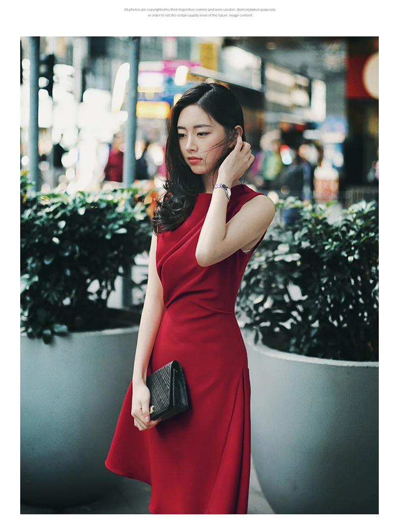 Красное элегантное асимметричное женское платье, летние свободные платья с оборками, летние платья для особых случаев, вечерние платья