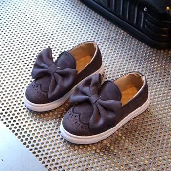

Children PU leather shoes kids 2019 new spring baby girls brand flats pink red gray fashion wedding shoes chaussure enfant