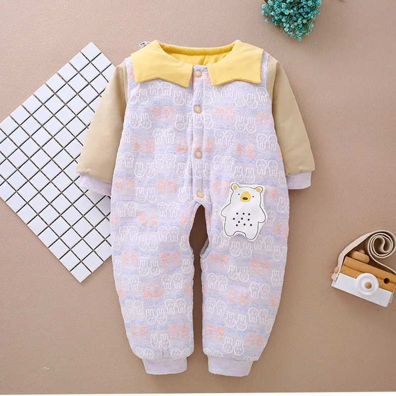 

2018 Autumn Cute Cartoon Cotton Baby Rompers Cotton Boy Girl Animal Rompers Baby's Sets Baby'S Clothes