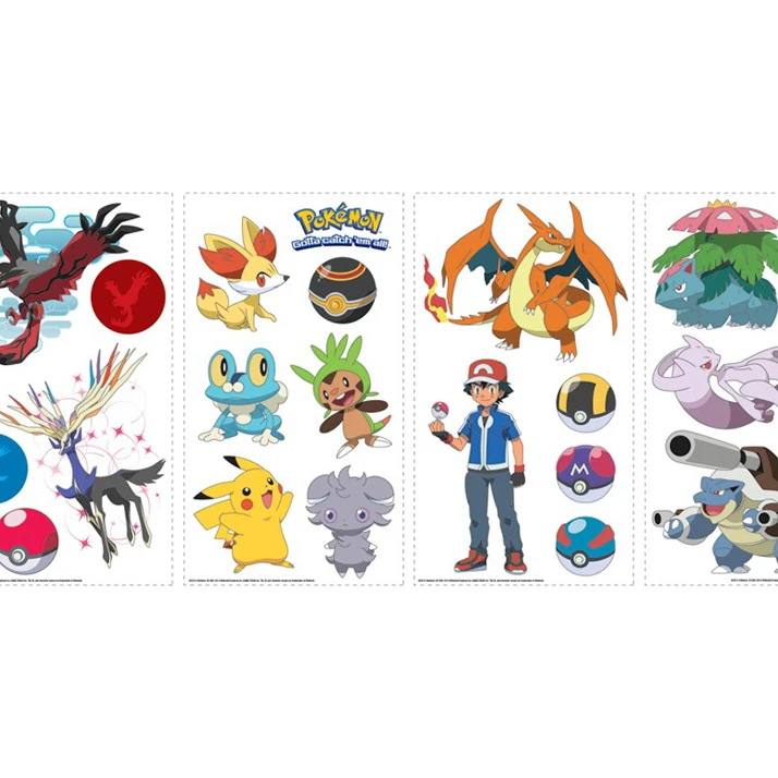 Roommates Nursery Baby Room Wall Decorative XY Pokemon Wall Decals