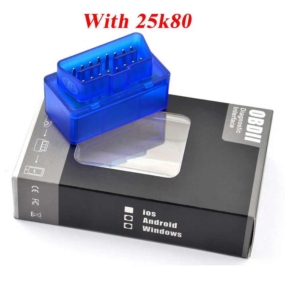 Автомобильный считыватель кодов Диагностика V1.5 MINI ELM327 Супер 25K80 чип 12 языков