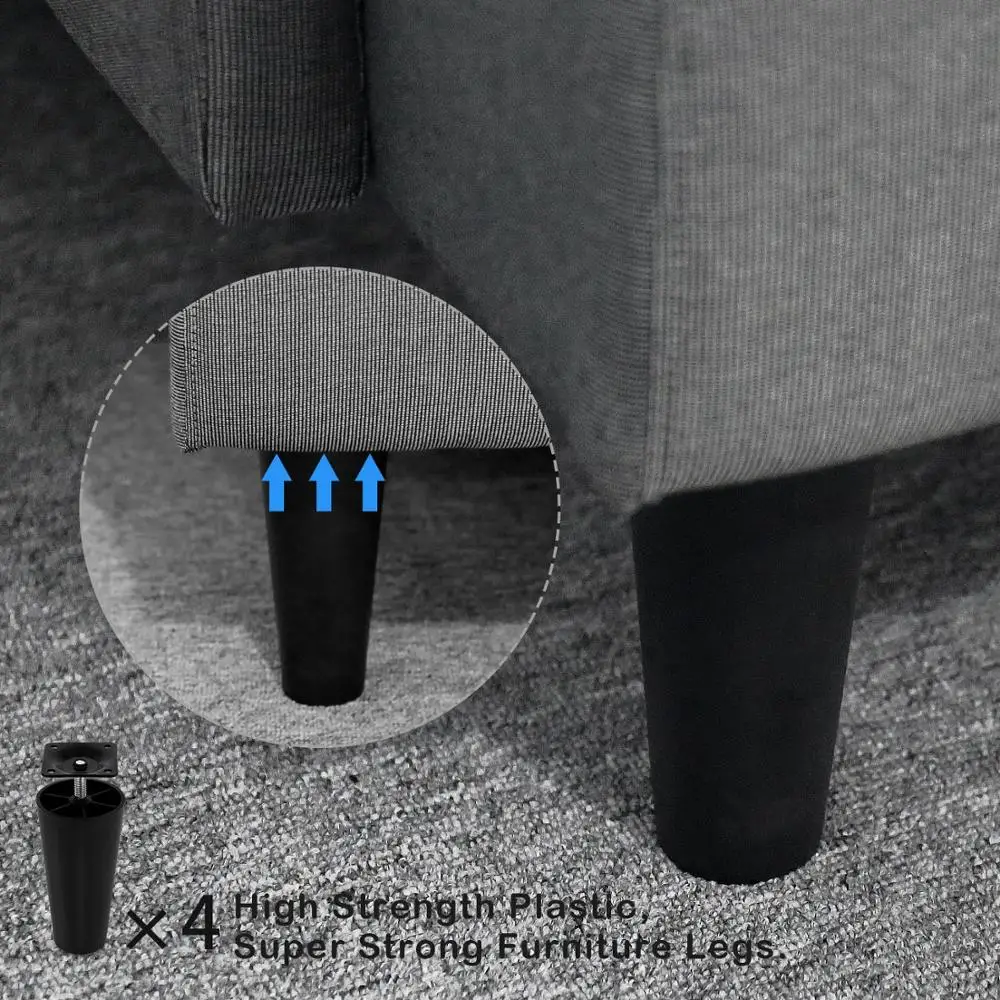 Details about   4 Plastic Furniture Legs Round Tapered Table Cabinets Feet Sofa Bed TV Cabinet 