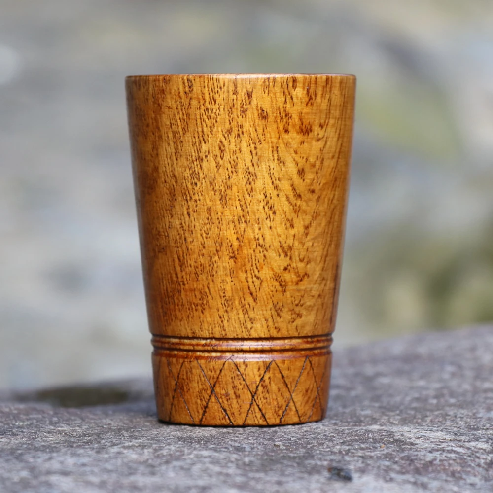 

Unique Natural Wooden Tea Coffee Mug Tumbler Beer Milk Cup Kitchen Creative Caneca Xicaras Wine Insulated Drinkware Water