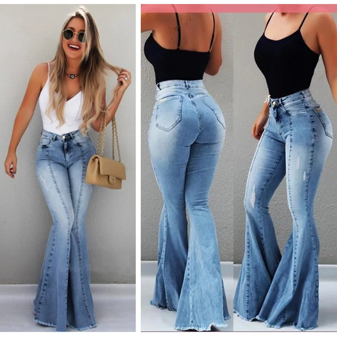 flare denim pants