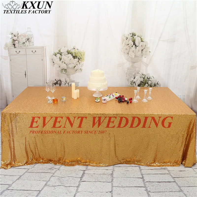 

Wholesale Price Rectangle Sequin Table Cloth Seamless Tablecloth For Wedding Event Decoration