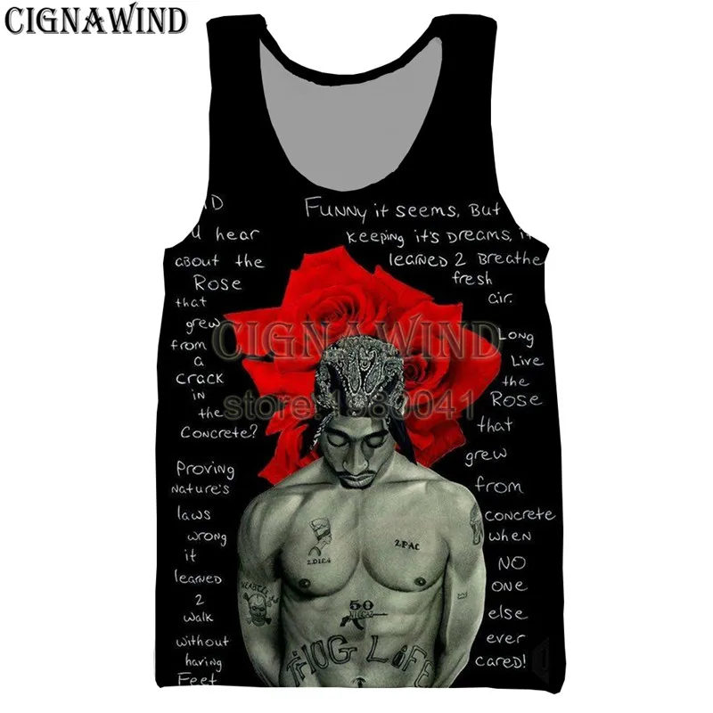 

New arrive Rapper Tupac 2Pac/Biggie fashion tank top men women tops funny printed 3D vest casual sleeveless unisex tank tops