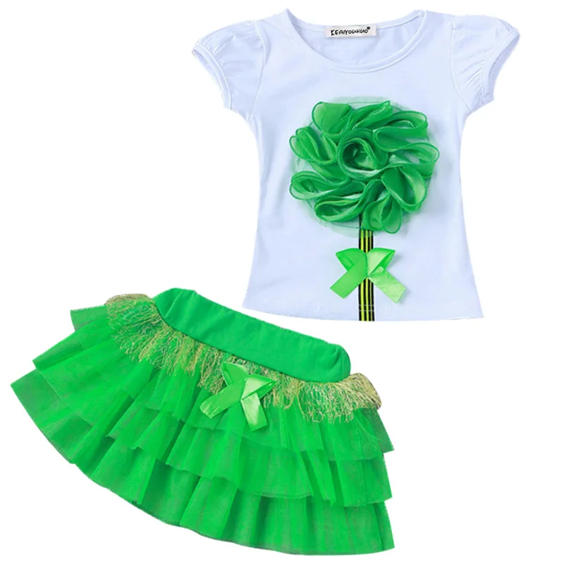 Детский хлопковый костюм с коротким рукавом из двух предметов|children clothing set|girls