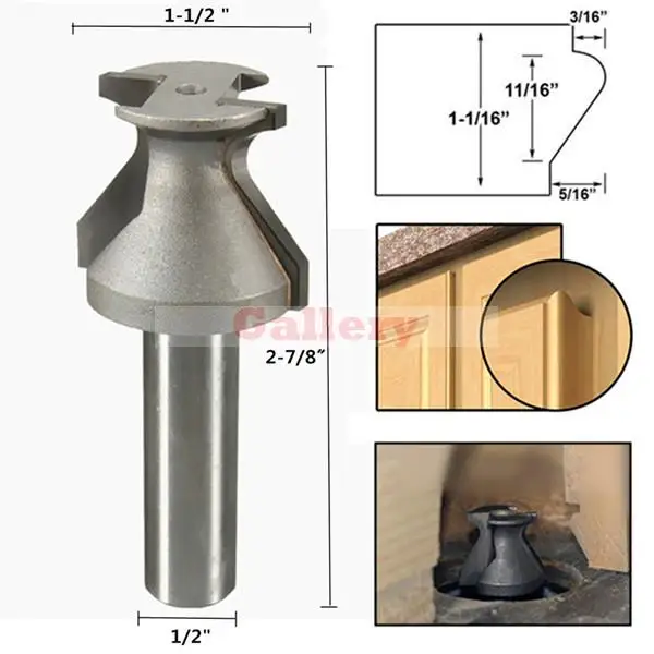 

1/2 Inch Shank Woodworking Chisel Cutter Tool Door Lip And Finger Grip Router Bit Drill 1 Set Drill Bit Drill Bit Set Drill Bit