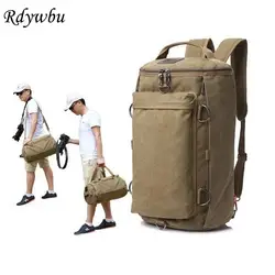 Rdywbu Для мужчин холст многофункциональный дорожные сумки Винтаж большой Ёмкость Рюкзак Ретро сумка рюкзак сумка-мешок B288