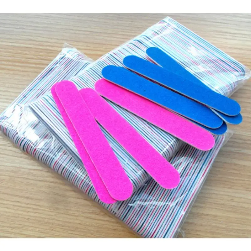 

1Pc Pro Nail Art Care Sanding Manicure Gel Nails File 180/240 Grit Tool Nail Art Supplies Color Random