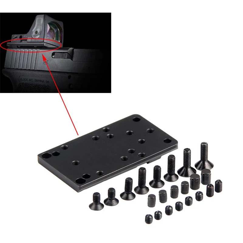 

Glock Universal Mount Glock Rear Sight Plate Base Mount Red Dot Mount Compatible Universal Red Dot Sight for Real fire Caliber