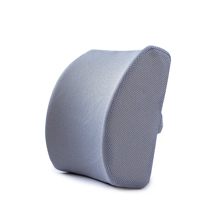 Мягкая подушка для поясницы с эффектом памяти, дышащая подушка для спины и талии, подушка для путешествий, подушка для автомобиля, подушки для дома и офиса, облегчающая боль - Название цвета: YK008 Gray
