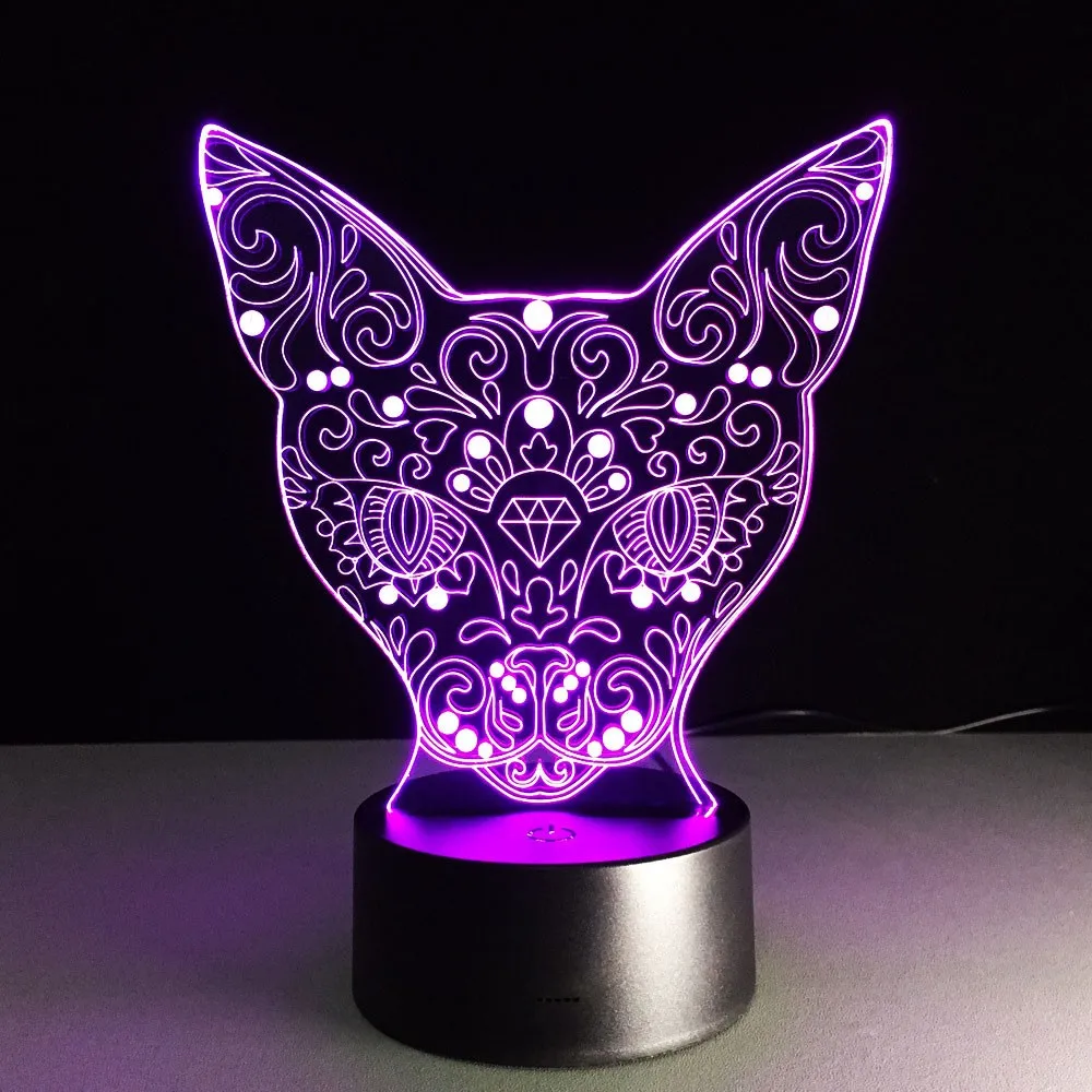 2018 Creative Cute Cat LED Night Light For Children Baby Kids Bedside