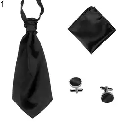 Для мужчин, Цвет широкий галстук Регулируемая шеи галстук платок запонки набор дропшиппинг