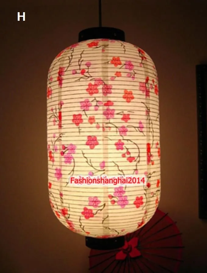 Из бумаги высокого сорта фонарь бамбуковая Слива Хризантема вишня Длинная форма Японский Корейский декор для ресторана