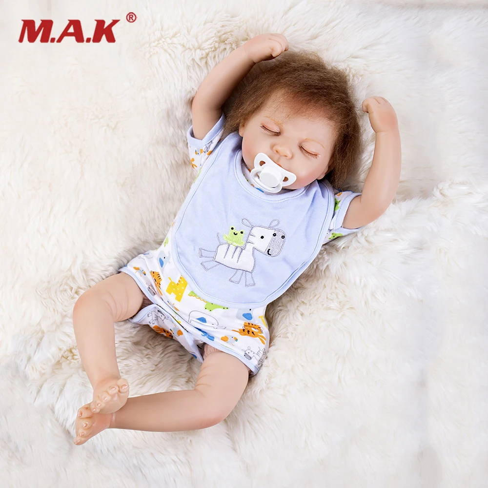 

20'' 52cm Silicone Reborn Baby Doll child playmate sleeping boy soft Vinyl Newborn Realistic Dolls Baby boys Gift