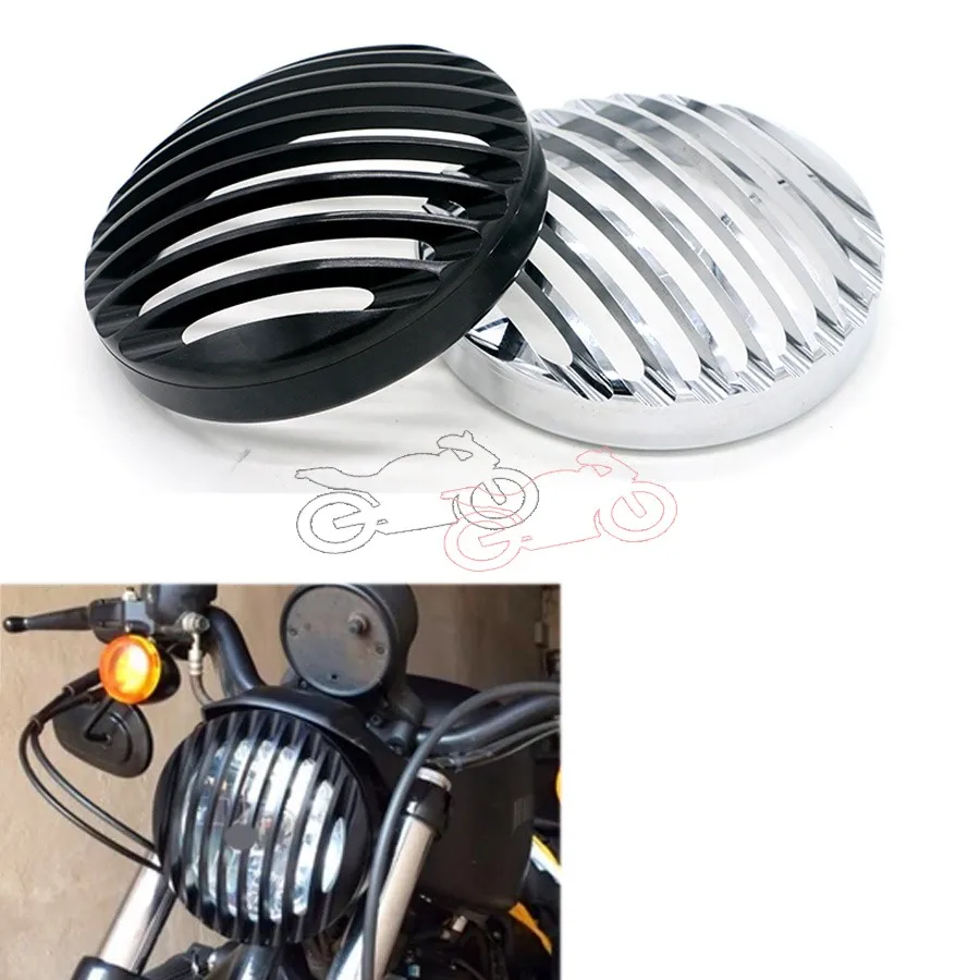 

5.75" 5 3/4" Motorcycle Headlight Grill Cover For Harley Davidson Sportster XL 883 Iron 1200 04-14 Custom XL1200C 1200