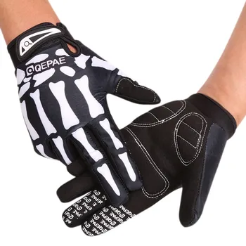 

cycling gloves Skeleton Pattern Unisex Full Finger Bicycle Cycling Motorcycle Gloves Child Horse gloves for bicycles