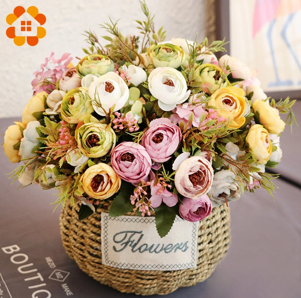 1 букет, высокое качество, искусственный Шелковый цветок, европейские красивые цветы, декор для свадьбы, украшения для дома и сада, сделай сам