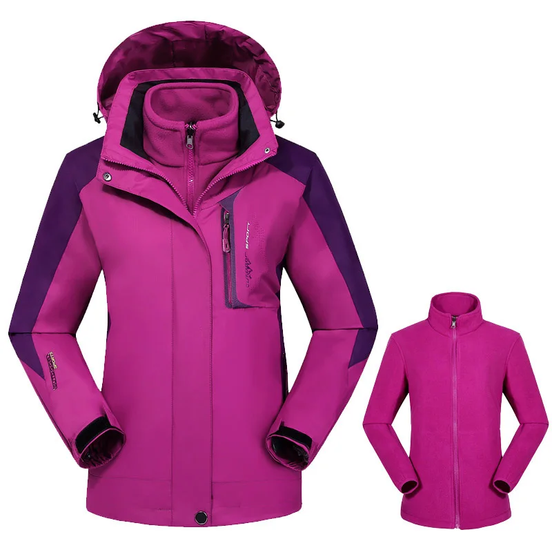 

2018 Brand women jacket Parkas coats for winter Windbreaker jaqueta thermal women jackets outerwear Waterproof Three-pieces