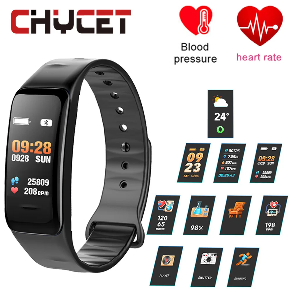 

Fitness bracelet color screen Blood pressure measure Heart rate Oxygen monitor Waterproof Sport fitness tracker watch smart band