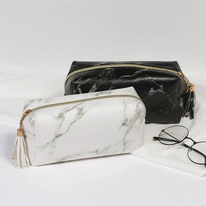 

3pcs/set Multifunction Marble Makeup Bag Organizer Travel Cosmetic Box Cute Toiletry Pouch Case