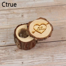 Традиции, коробка для колец Свадебные на День Валентина, обручальное деревянные, на выбор кольцо предъявителя Коробка для хранения деревенский обручальное кольцо коробка держатель