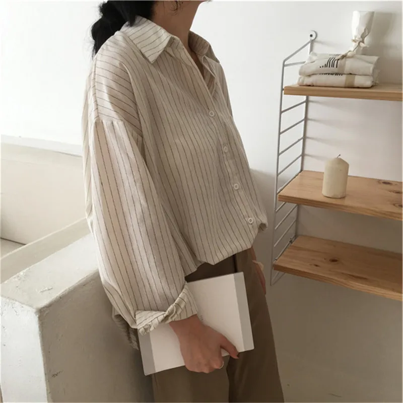 Рубашка Mazefeng женская в полоску и длинным рукавом|long sleeve|office ladywomen fashion shirt |
