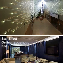 Волоконно-оптические огни мобильный телефон приложение управление оптоволоконный кабель смешанный 2 м 3 м 4 м 5 М звездный эффект 16 Вт потолочное освещение управление звуком