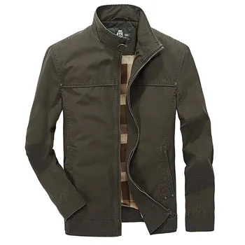 

2017 New AFS JEEP Casual Jacket Good Quality Cotton Business Stand Collar Loose Spring Autumn Military Jacket Coat casaco