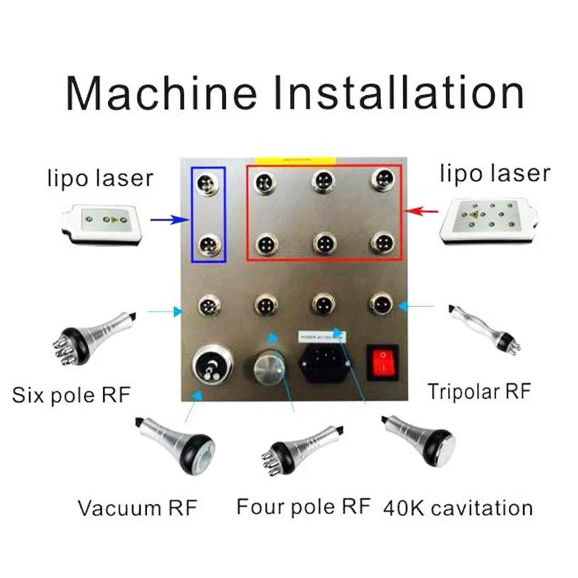 Factory Price !!! 6-1 Cellulite Removal Tripolar RF Diode Laser LLLT Lipo Laser Cavitation Machine Slimming Machine CEDHL Free Shipping (14)