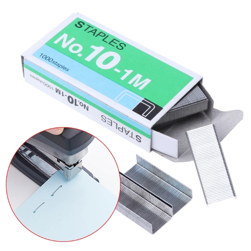 

1000Pcs/Box Metal Staples No.10 Binding Office School Supplies Stationery Tools Drop Shipping Support