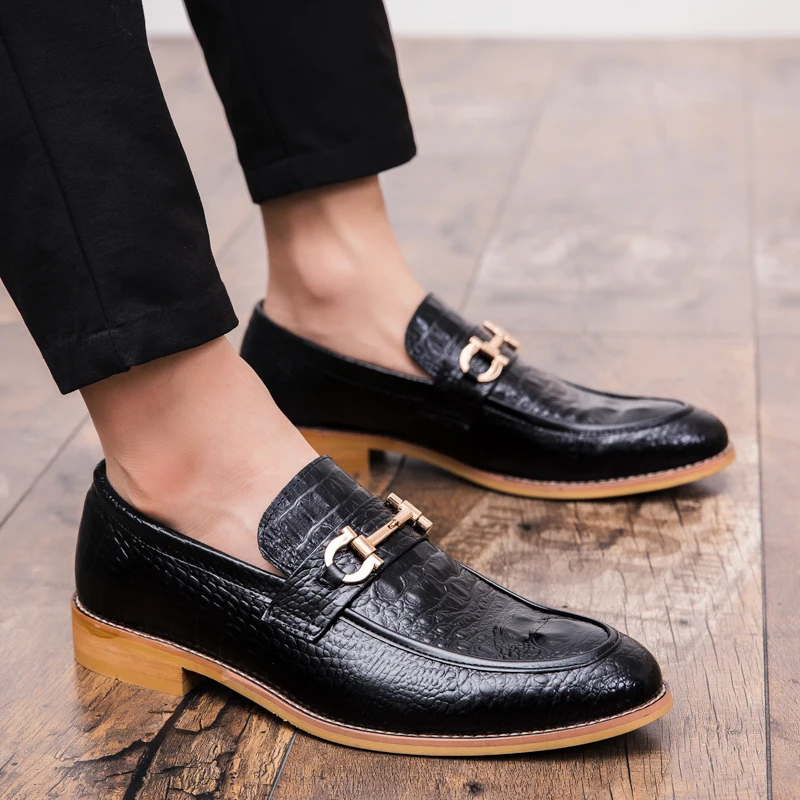 designe snake skin formal leather men shoes italian luxury brand evening party male footwear dress wedding brogue oxford for men (1)