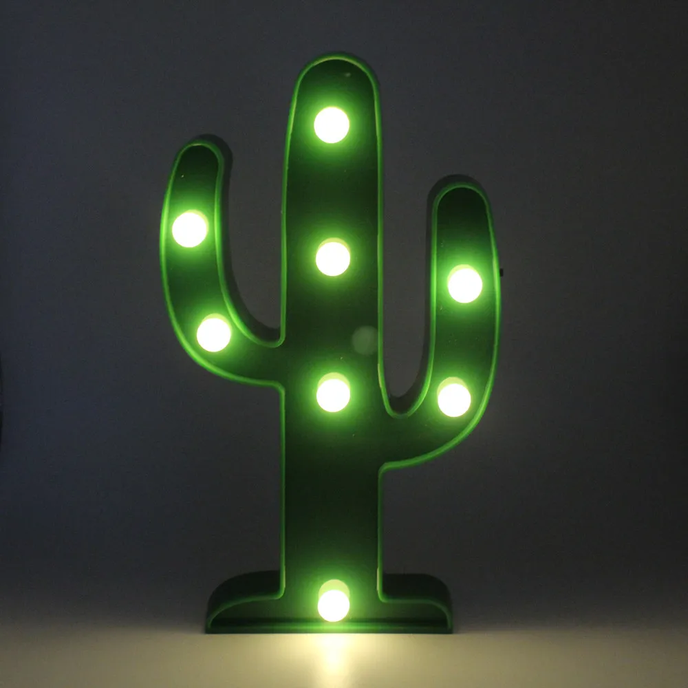 

SANHOOII 25.2*11.5cm Indoor Wall LED Light Green Cactus Night Lamp For House Room Decoration Kid's gift
