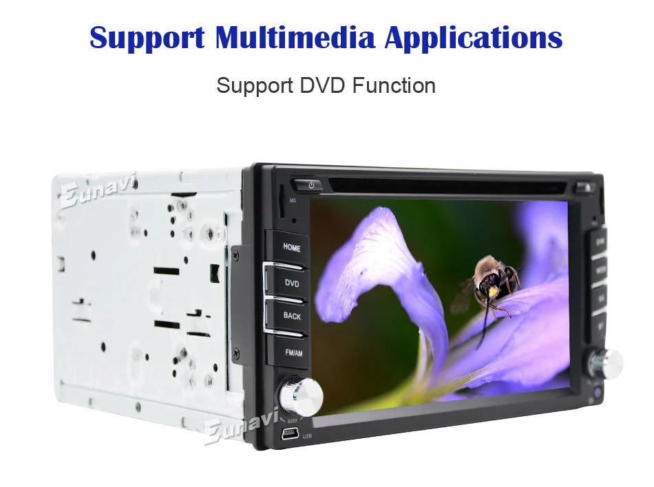 Flash Deal 2019 New Eunavi 2 Din Car Dvd Bluetooth Usb/tf Fm Aux Input Radio Mp5 Player Multimedia Entertainment With Hd Rear View Camera 13