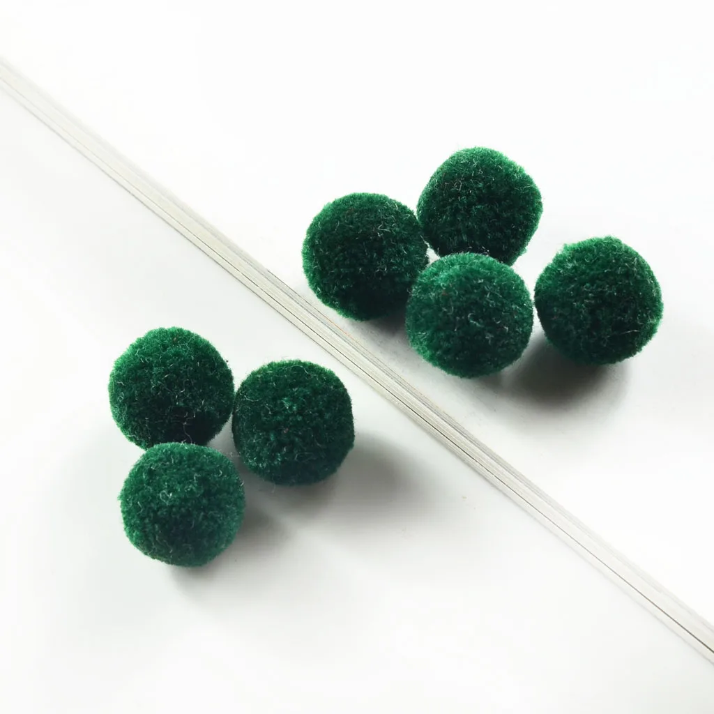 50pcs Mixed Color DIY Wool Felt Balls Pom Pom Beads Crafts Decoration 15mm