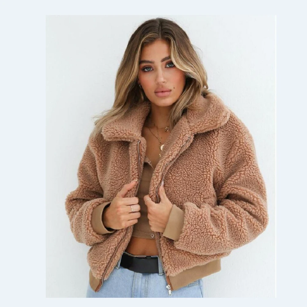 Kenancy S 2xl Women Fashion Fluffy Shaggy Faux Fur Warm Winter Coat