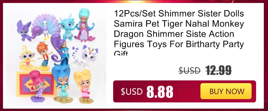 8 шт./компл. Shimmer Sister Dolls Shine Girl игрушки для принцесс 3-15 см красивые ПВХ Фигурки для детей вечерние подарок доступен дропшиппинг