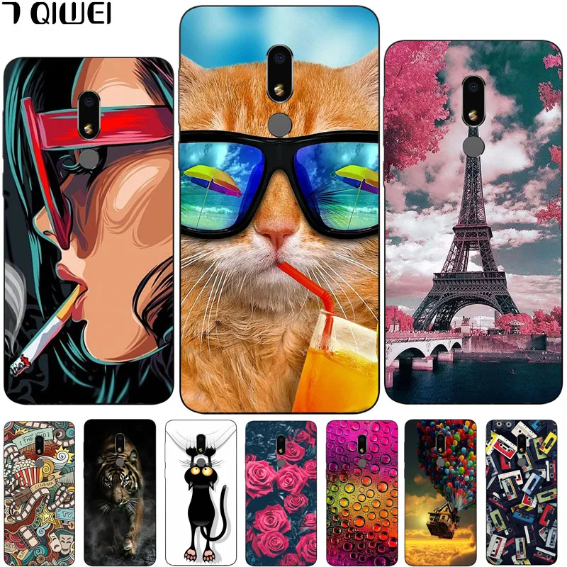 

For Meizu M8 Lite Case M8Lite Cover Soft TPU Silicone Case For Meizu M8 Lite Case M 8 Lite Global Painting Lion Slim 5.7''