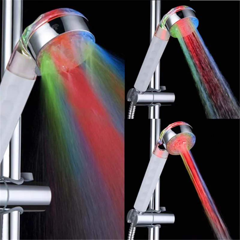 

3 water jets multifunctional shower heads with lights with Multi-Color Fast Flashing 8008-A20