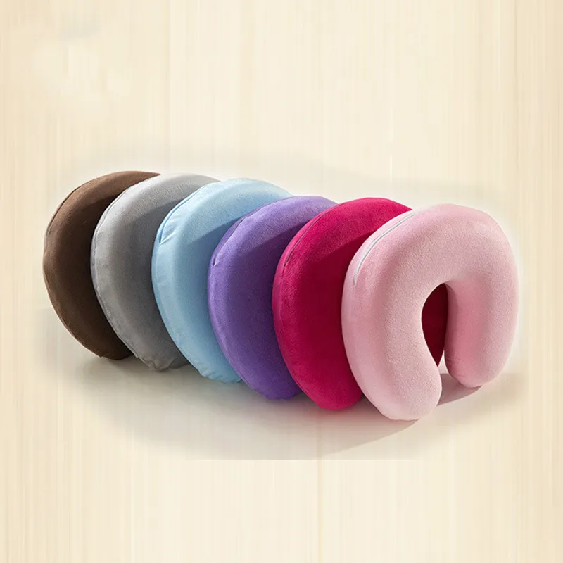 

Soft U Shaped Slow Rebound Memory Foam Pillow Travel Neck Pillow for Office Flight Traveling Cotton Pillows Head Rest Cushion