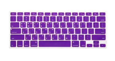 Корейский чехол для клавиатуры, Многоцветный силикон, 5 шт., для Macbook Air/Pro 13/15/17 дюймов(Версия США, Южная Корея), для Mac book - Цвет: Фиолетовый