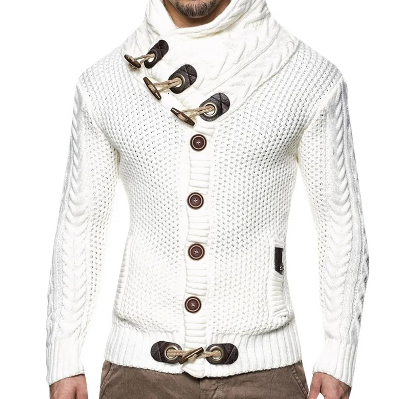 2019 осень зима мода Повседневный Кардиган свитер пальто мужчины свободный крой 100% терилен теплая вязаная одежда свитер пальто мужские 4xl