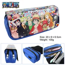 Anime One Piece Luffy Zero Boys Girls Cartoon Pencil Case Bag School Pouches Children Student Pen Bag Kids Purse Wallet Gift