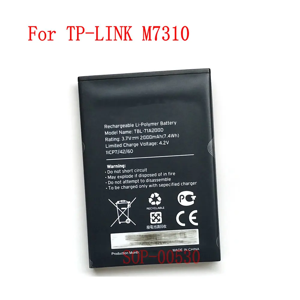 

Ansheng Original 2000mAh/6.84Wh TBL-55A2000 battery For TP-LINK M7310 wifi mifi Battery