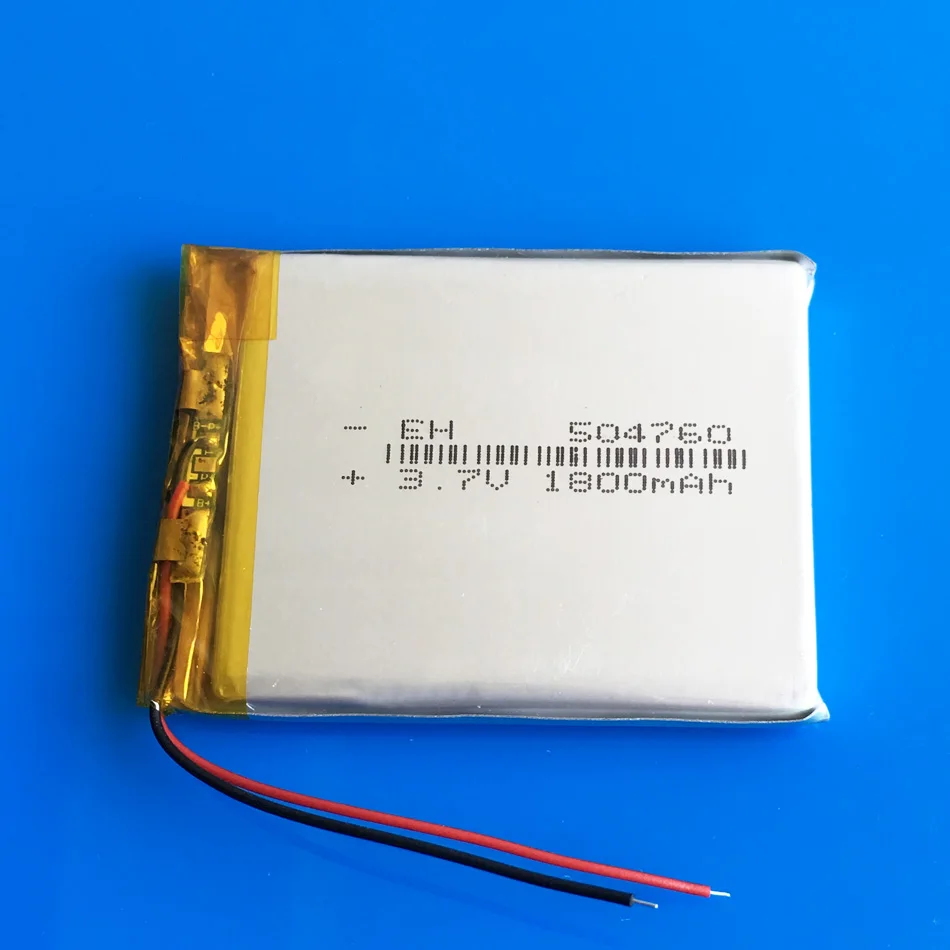 504760 3 7V 1800mAh li polymer lithium lipo rechargeable battery for MP3 MP4 GPS navigator DVD