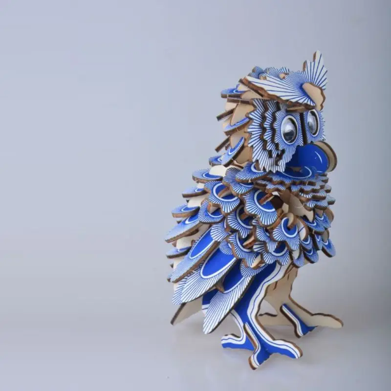 Новая модель моделирования 3D Сова деревянная сборка головоломки разборка головоломка дети интеллект обучающие игрушки для детей подарок